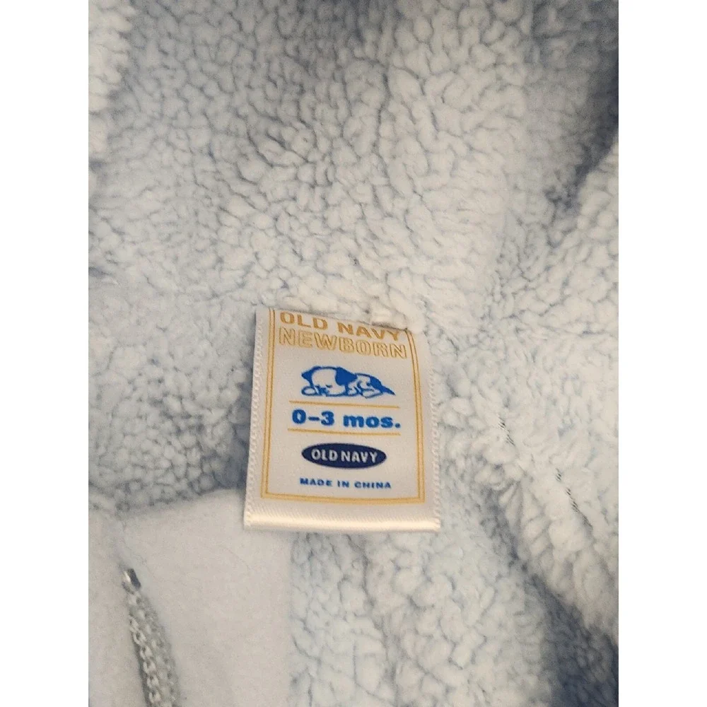 Old‎ Navy Baby Bunting Fleece Suit 0-3 Months Navy Blue Warm
